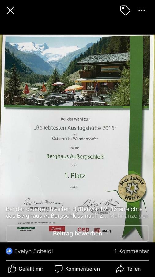 Berghaus Außergschlöß Matrei in Osttirol Exterior foto